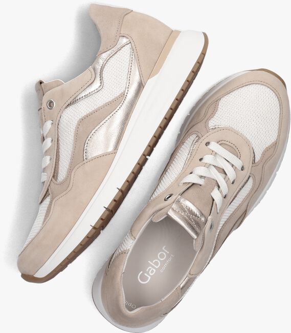 low price Gabor Best Fitting leren sneakers goud wehkamp