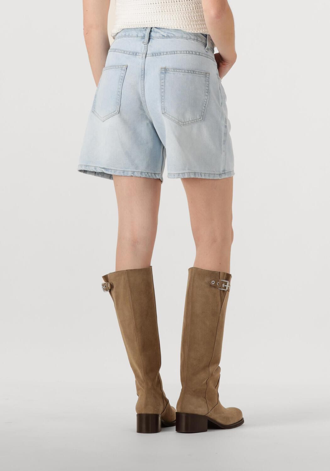 WITHBLACK Dames Jeans Wblkarolina Denim Short Lichtblauw