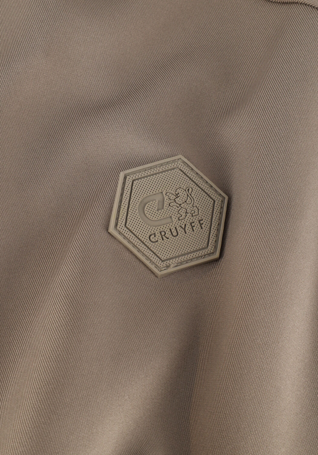 Taupe CRUYFF Vest SANTINO SCUBA TRACK TOP - large