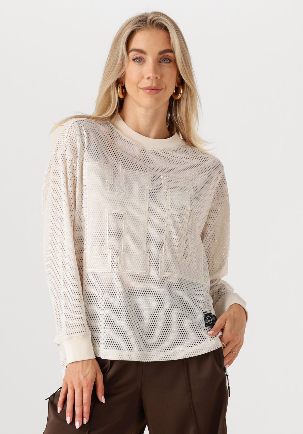 HAUTE L'AMITIÉ Dames Tops & T-shirts Drift Ls Sports Blouse Gebroken Wit