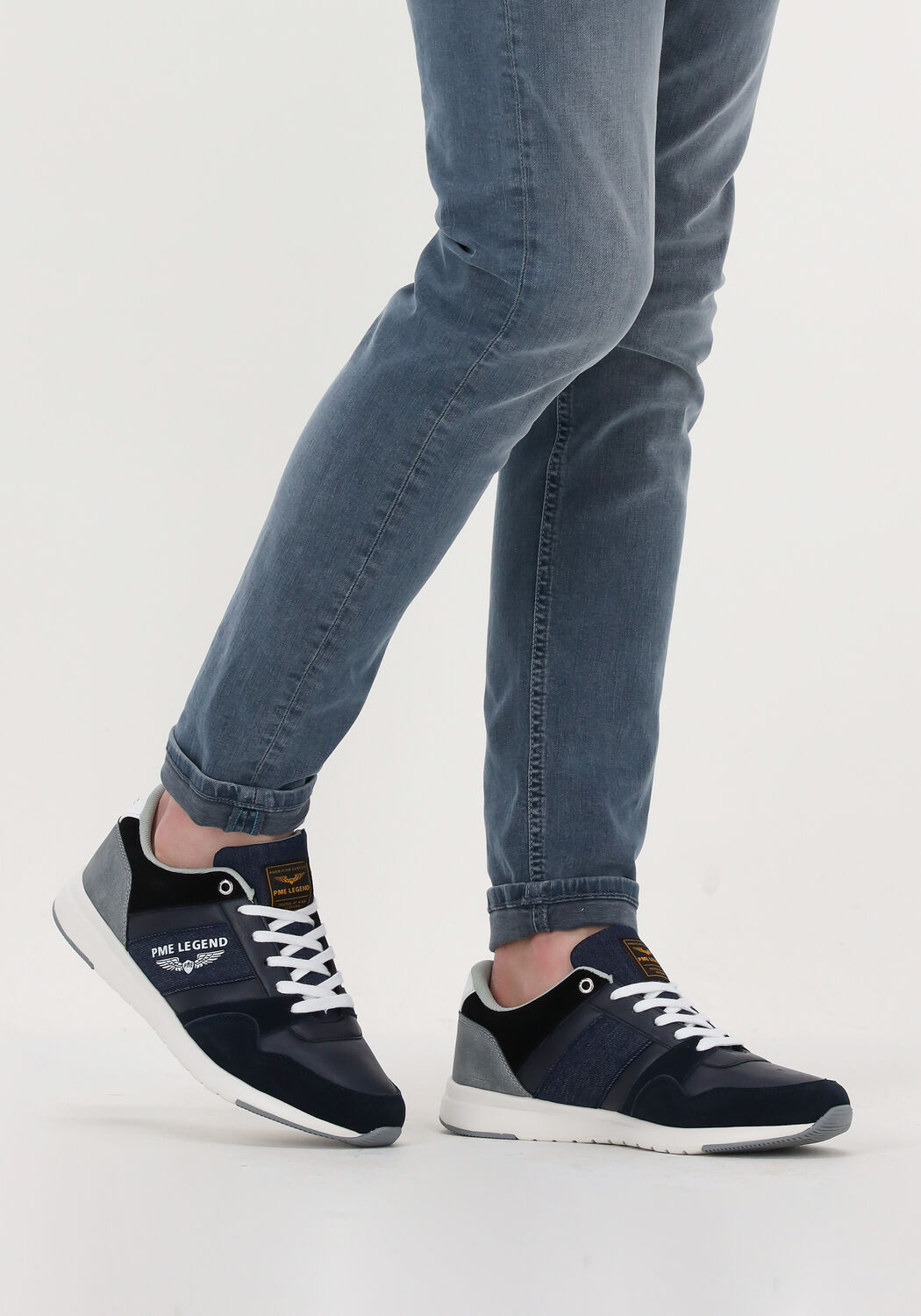 Blauwe PME LEGEND Lage sneakers DRAGGER - large