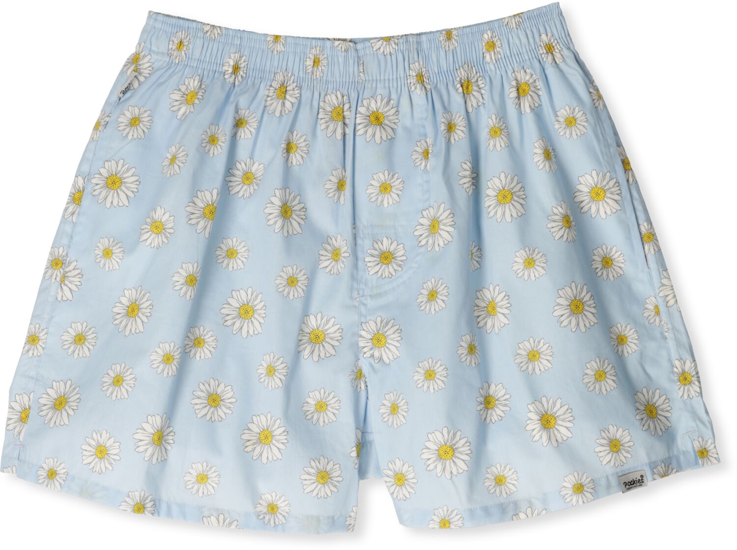 POCKIES Heren Boxershorts Blue Flowers Blauw