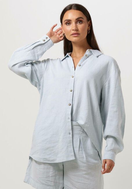 Lichtblauwe MSCH COPENHAGEN Blouse MSCHKARIMA GINIA SHIRT - large