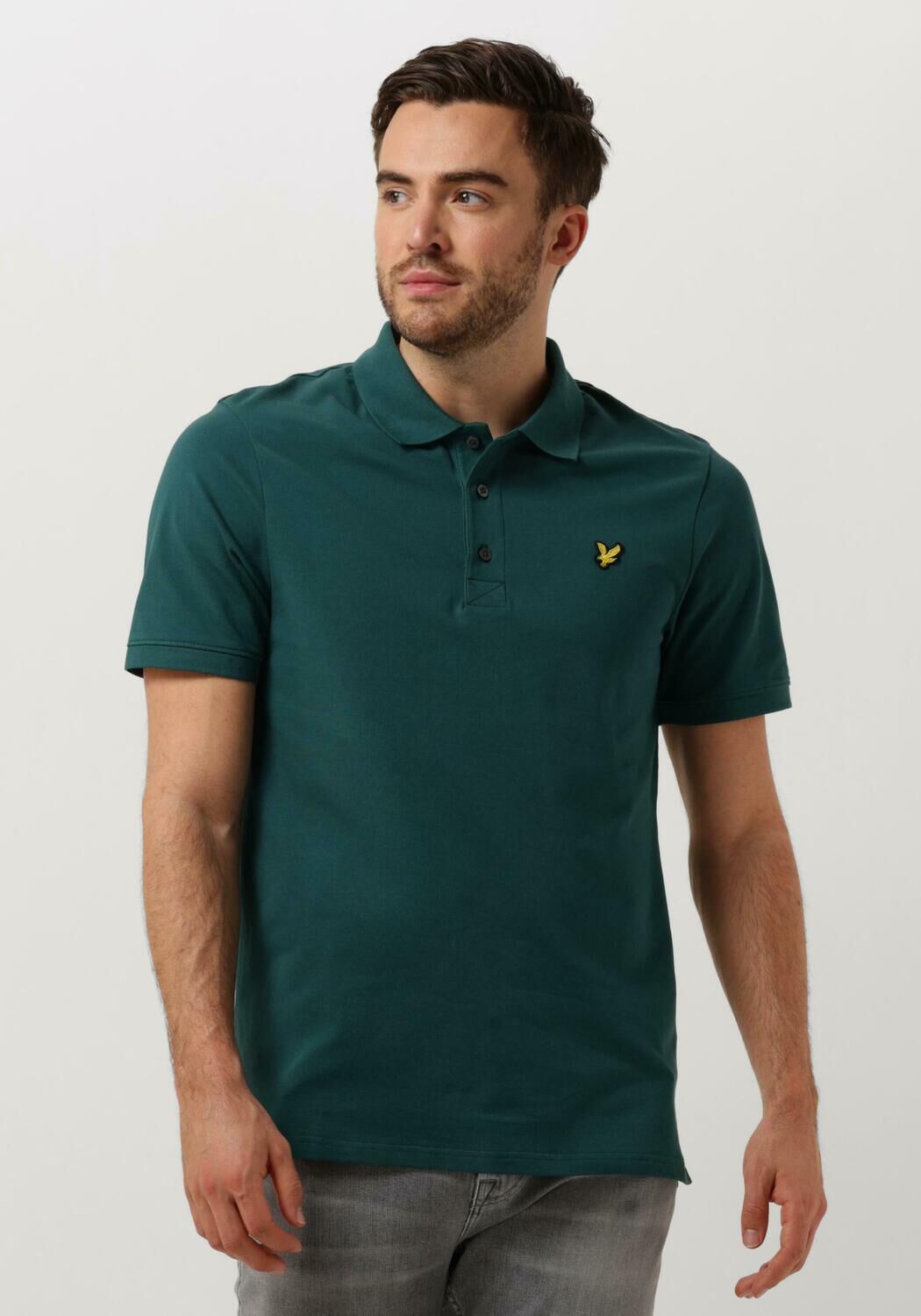 LYLE & SCOTT Heren Polo's & T-shirts Plain Polo Donkergroen