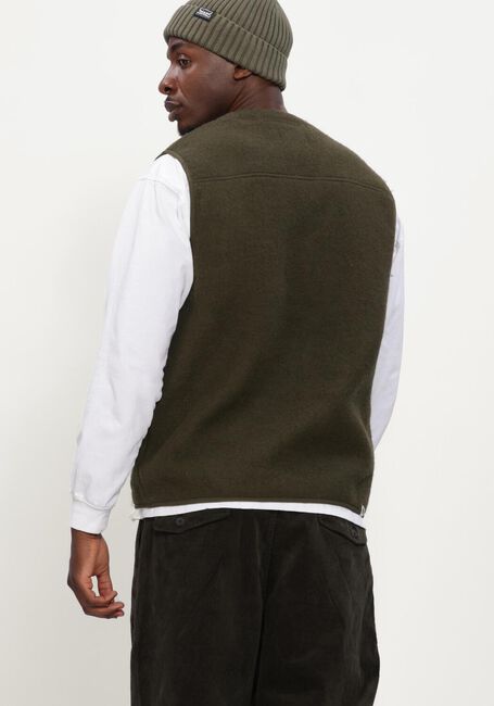 Groene ANERKJENDT Vest AKRASMUS BOILED WOOL - large