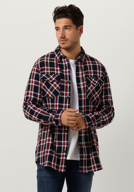 Donkerblauwe SCOTCH & SODA Overshirt ARCHIVE DOUBLE FACE TWILL CHECK - large
