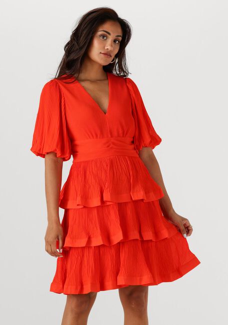 Oranje Y.A.S. Midi jurk YASPLIRA SS DRESS S - large