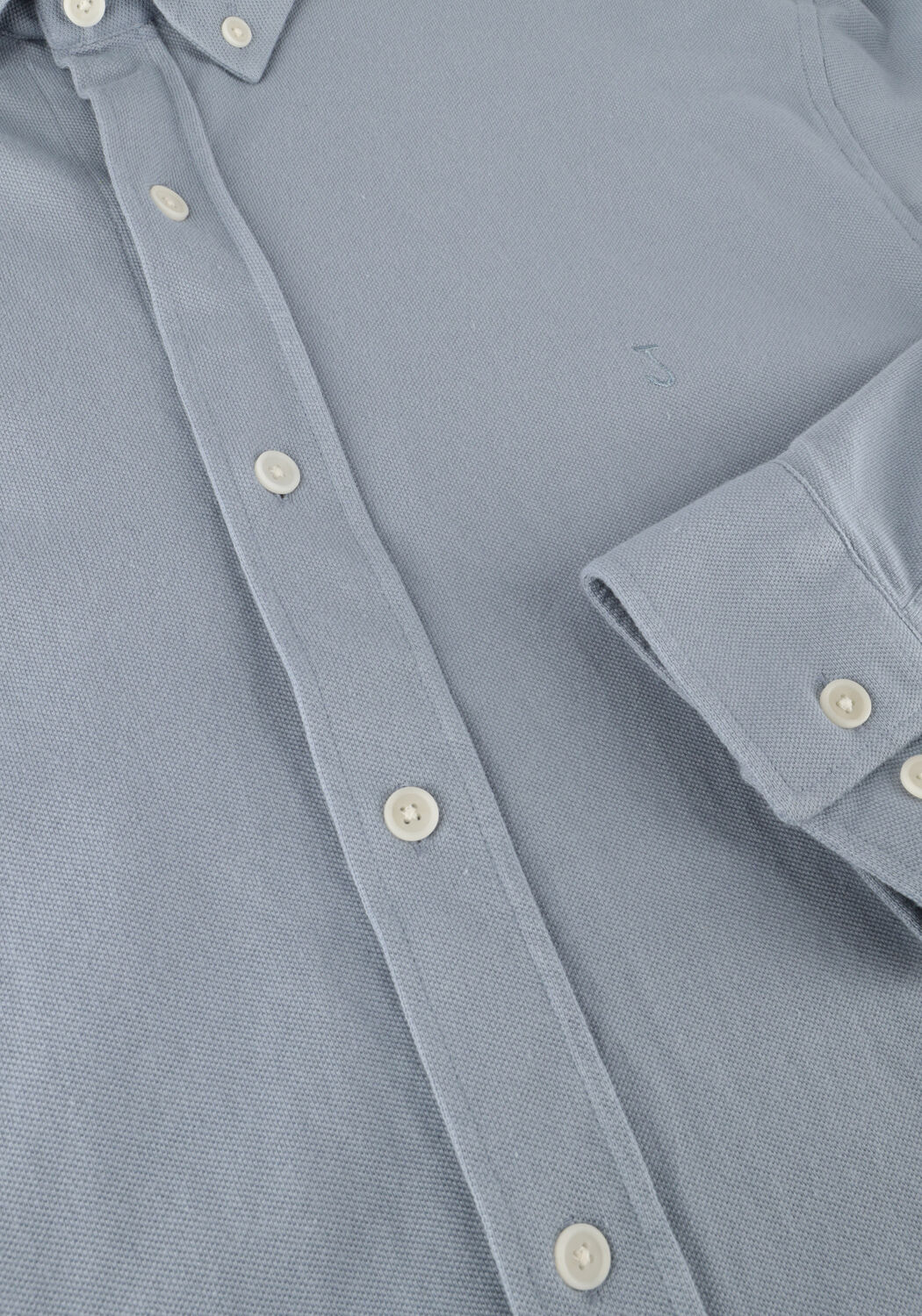 Lichtblauwe BUTCHER OF BLUE Overshirt ROBBINS CLEAN PIQUE SHIRT - large