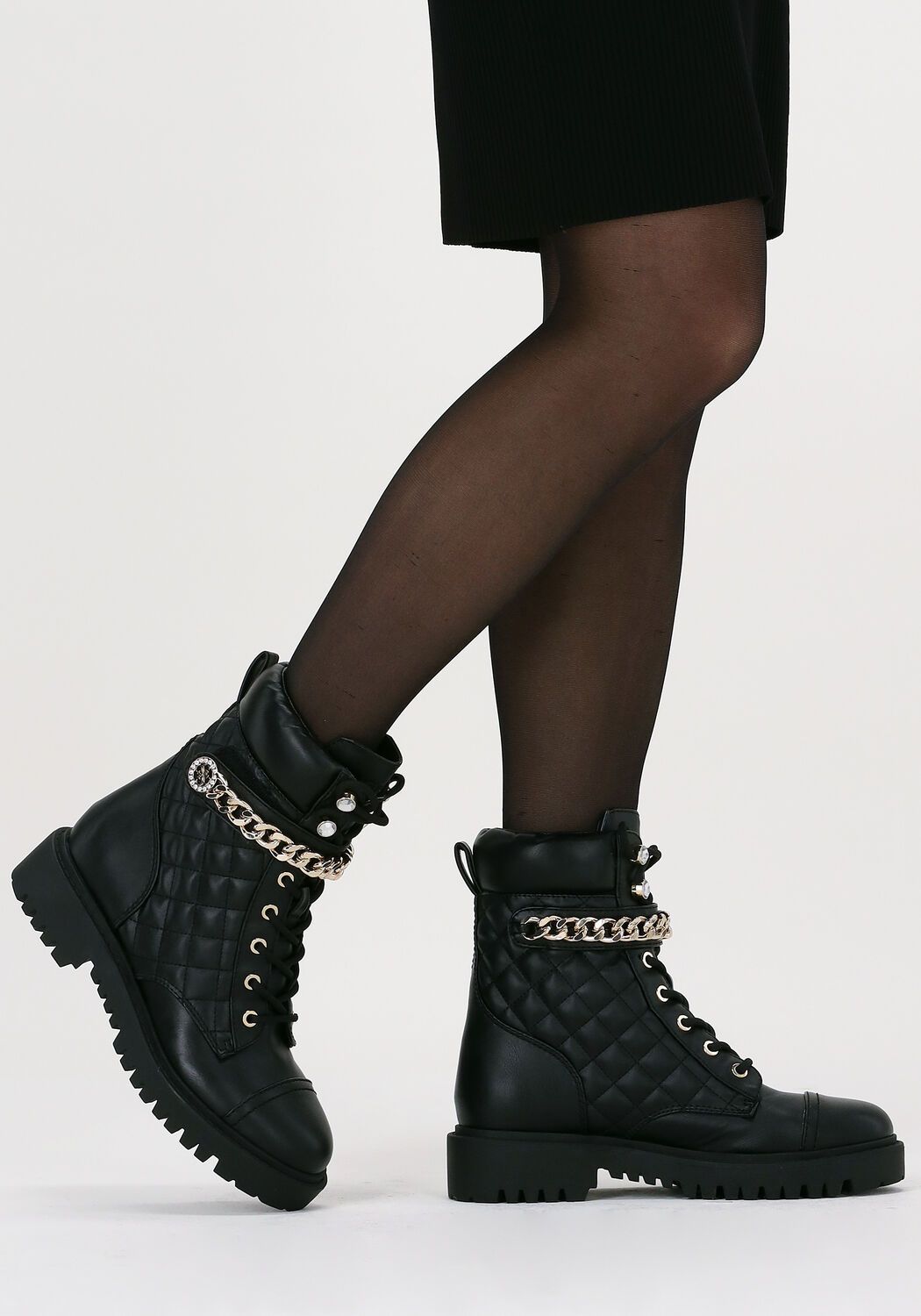 Zwarte GUESS Veterboots ODYSSE - large