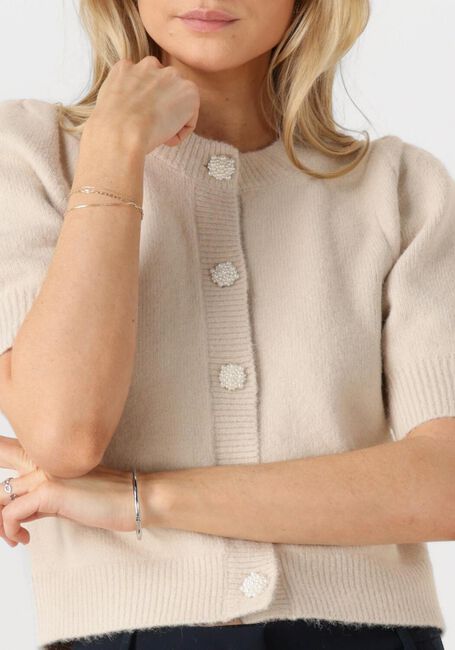 Beige NEO NOIR Vest TRUDY DECO KNIT CARDIGAN - large