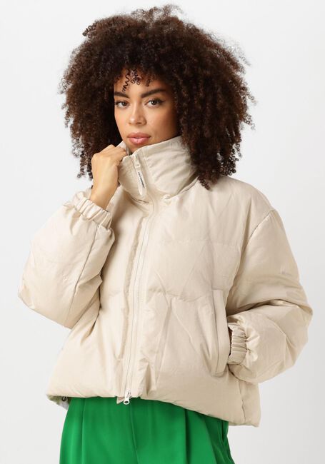 Beige CO'COUTURE Gewatteerde jas FROSTY CROP PURR JACKET - large