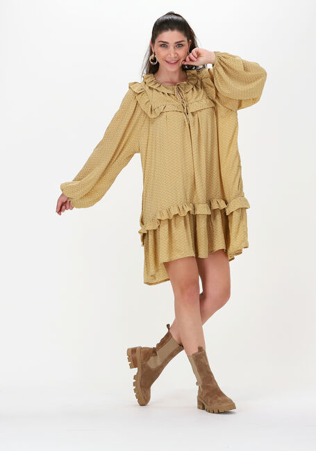 Gouden SISSEL EDELBO Mini jurk RIO SHORT DRESS - large
