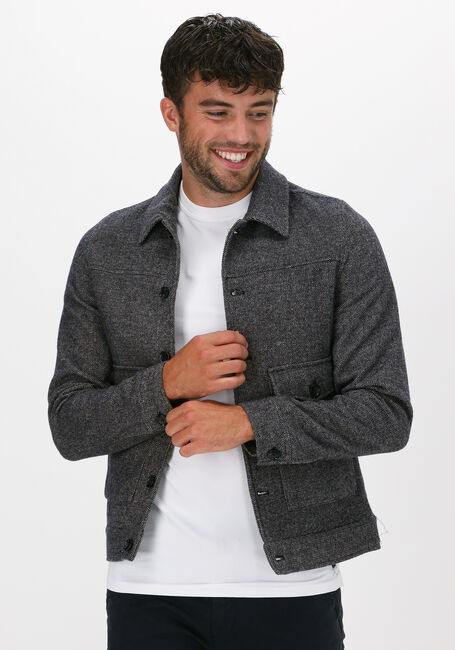 Grijze DSTREZZED Jack TRUCKER JACKET WOOL TWEED - large