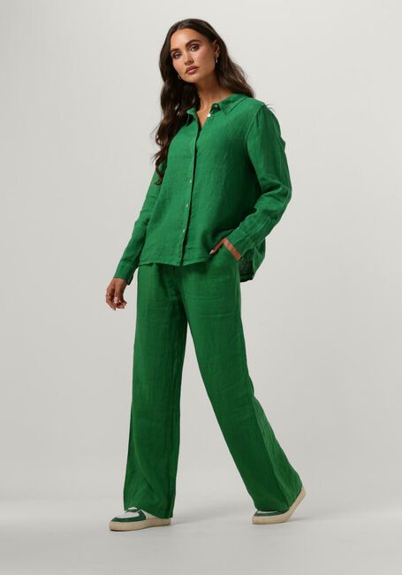 Groene BY-BAR Blouses IRENE LINEN LS BLOUSE - large