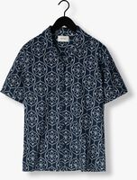 Donkerblauwe PURE PATH Casual overhemd SHORTSLEEVE WITH ALL-OVER-PRINT