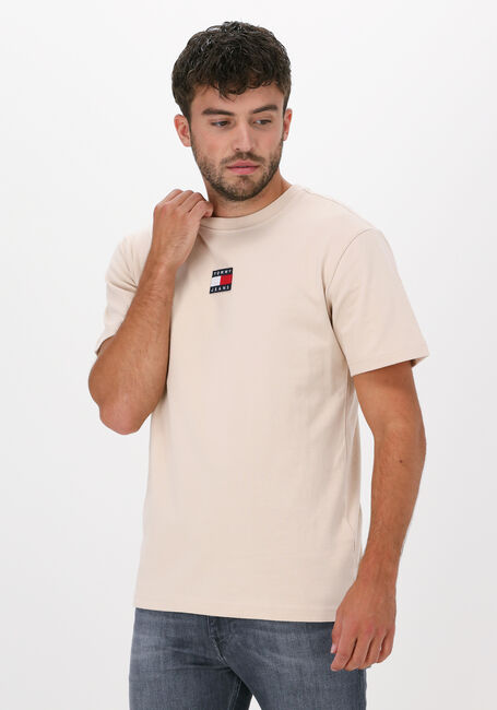 Beige TOMMY JEANS T-shirt TJM TOMMY BADGE TEE - large