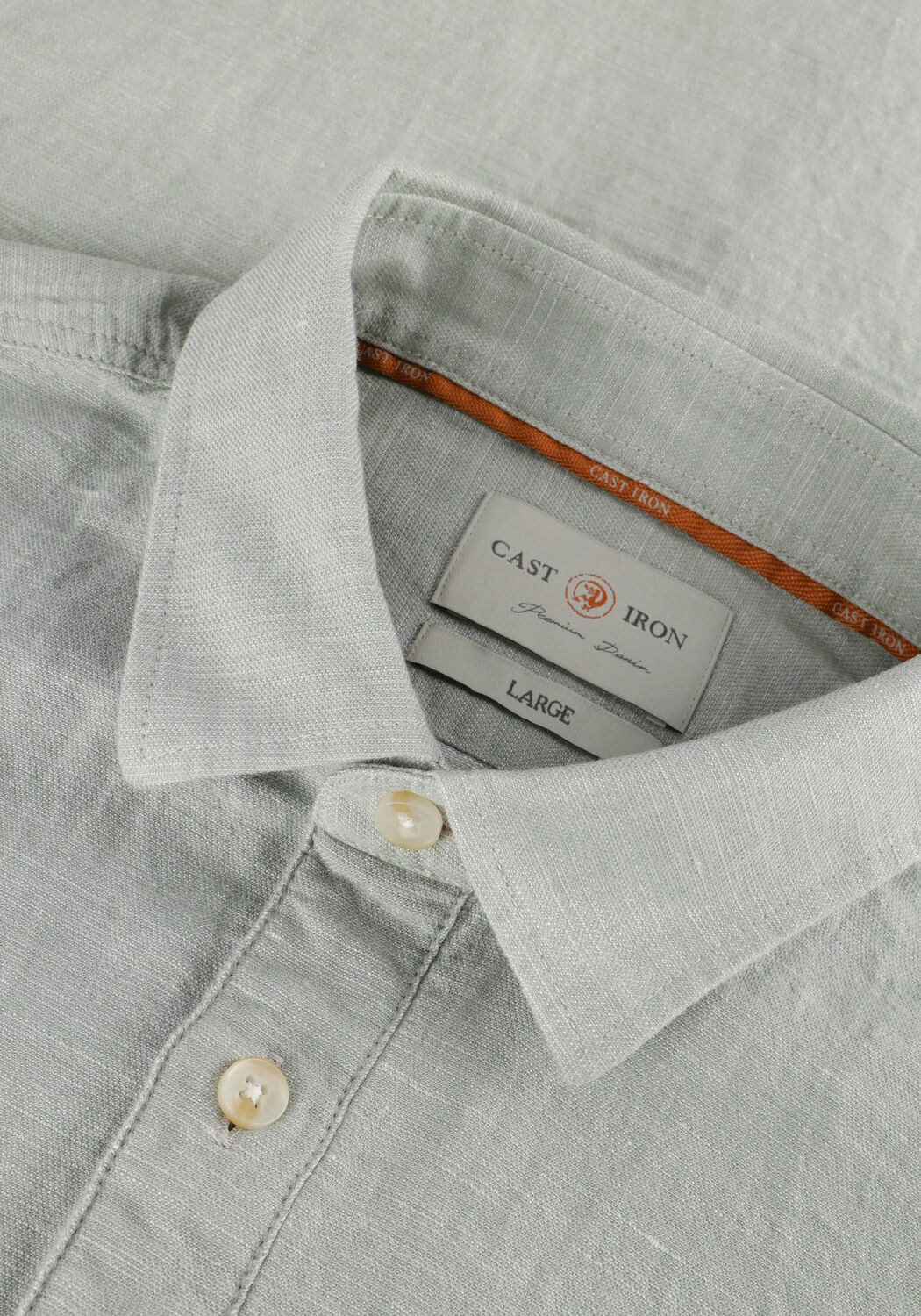 Groene CAST IRON Casual overhemd LONG SLEEVE SHIRTCO LI DOBBY - large