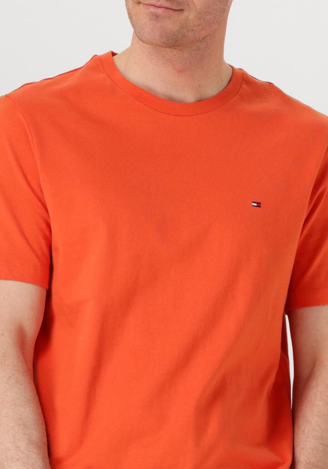 TOMMY HILFIGER Heren Polo's & T-shirts Ess Seasonal Reg Fit Solid Tee Oranje
