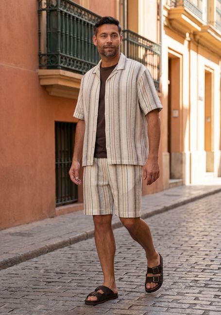Beige SELECTED MEN Broeken SLHREGCAL SHORTS - large