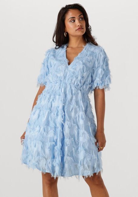 Lichtblauwe Y.A.S. Mini jurk YASPAZYLLA DRESS - large