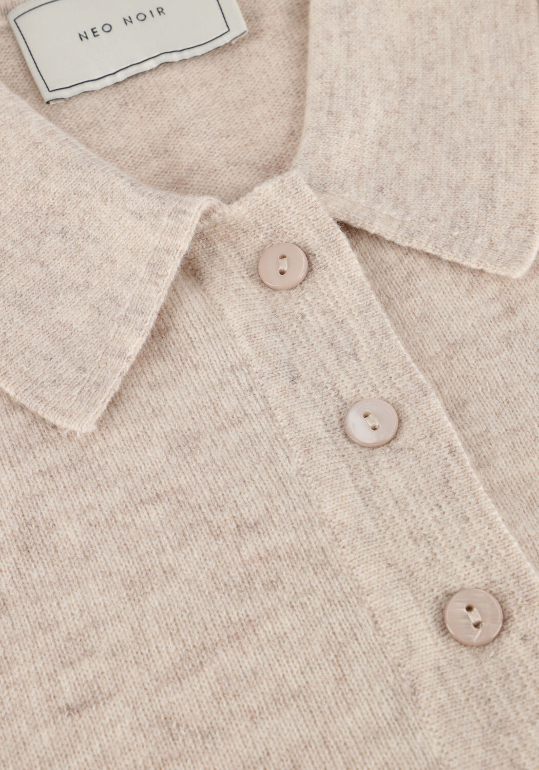 Ecru NEO NOIR T-shirt GRACIE KNIT POLO TEE - large