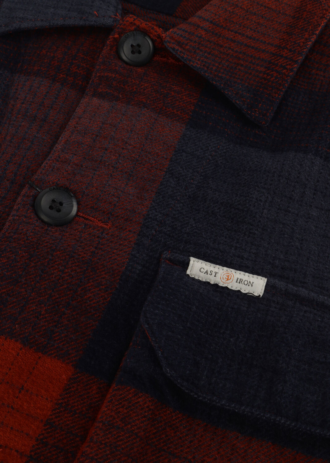 Bruine CAST IRON Overshirt LONG SLEEVE SHIRT YD CHECK REGULAR FIT - large