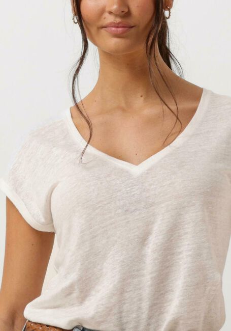 Witte BY-BAR T-shirt MILA LINEN TOP - large