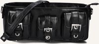 Zwarte NÚNOO Schoudertas PENNY WRINKLE - medium