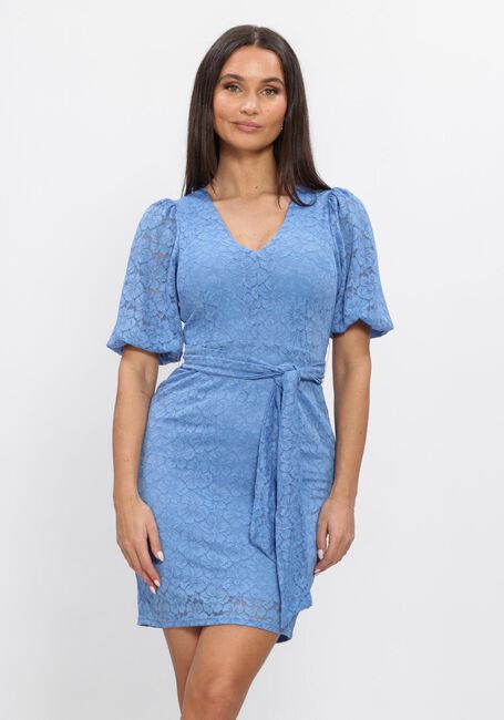 Blauwe FREEBIRD Mini jurk F-JER-LACE-FLOWER-26-1 - large