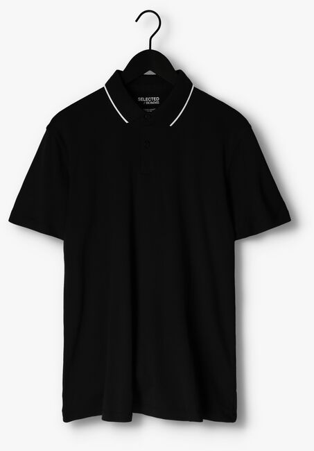 Zwarte SELECTED HOMME Polo SLHLEROY COOLMAX SS POLO B - large