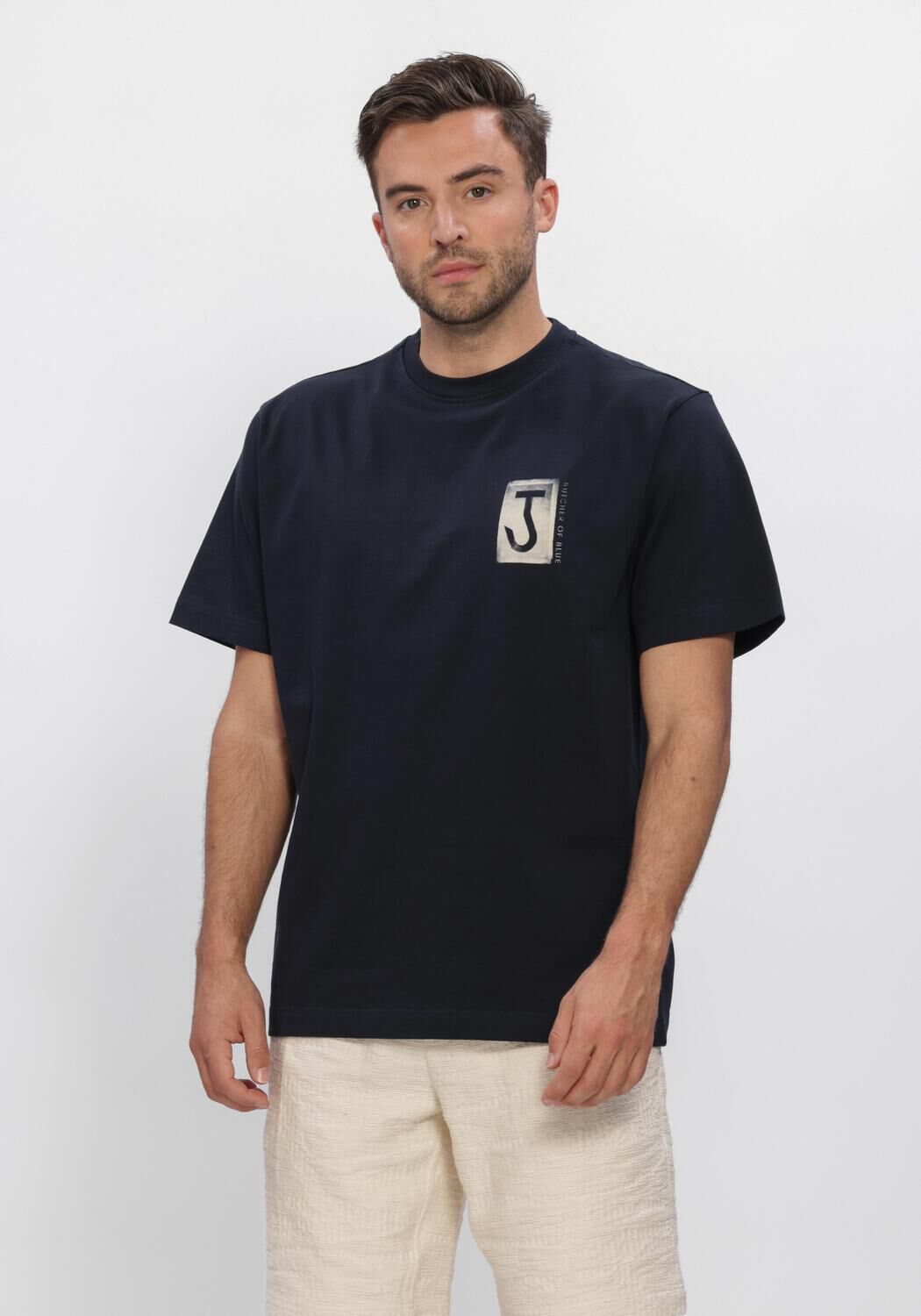 Donkerblauwe BUTCHER OF BLUE T-shirt ARMY CYAN LOOSE TEE - large