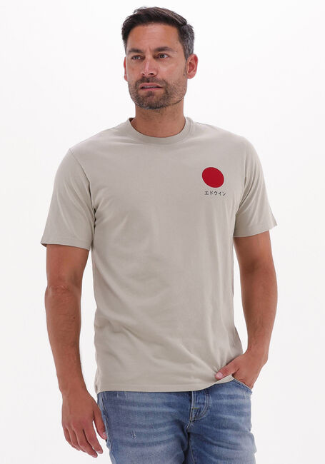 Beige EDWIN T-shirt JAPANESE SUN TS SINGLE JERSEY - large