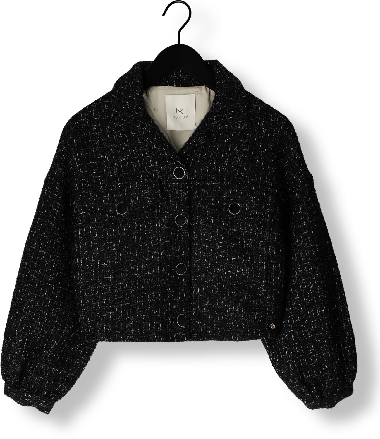 NUKUS Dames Jassen Harmony Jacket Lurex Zwart