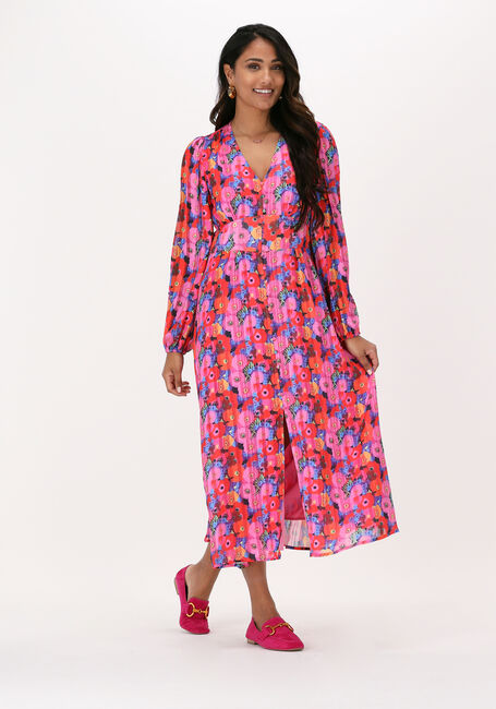 Roze NEO NOIR Midi jurk TIMMA MAGICAL FLOWER DRESS - large