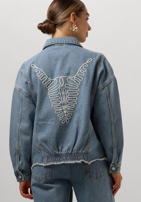 Lichtblauwe ALIX THE LABEL Spijkerjas LADIES WOVEN DENIM JACKET - large
