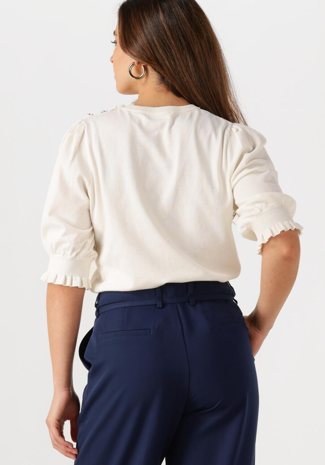 FABIENNE CHAPOT Dames Truien & Vesten Molly Short Sleeve Pullover Wit