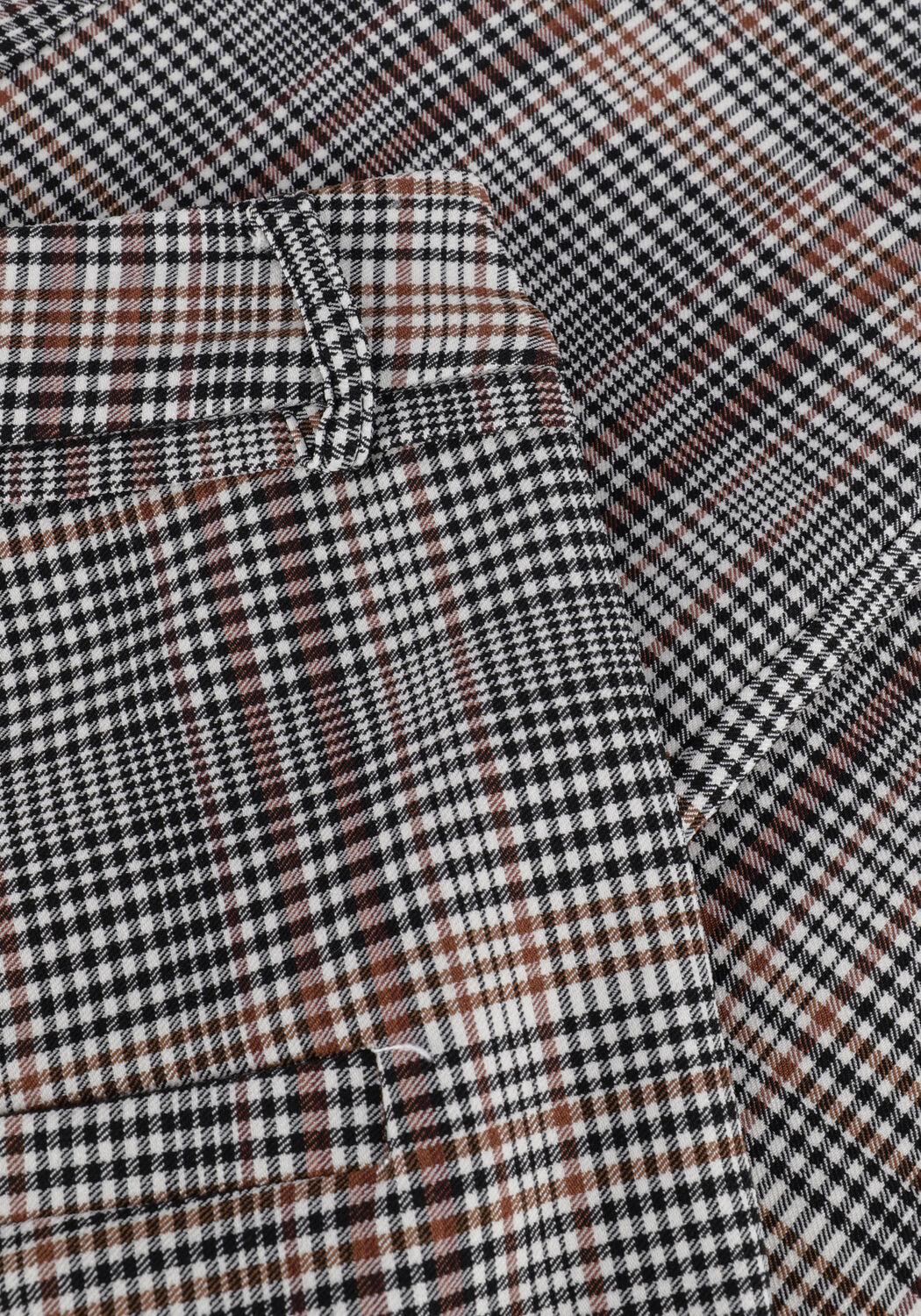 Bruine MINUS Flared broek CARMA CHECK FLARED PANTS - large