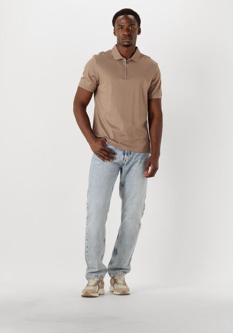Bruine CALVIN KLEIN Polo LIQUID TOUCH WELT ZIP POLO - large