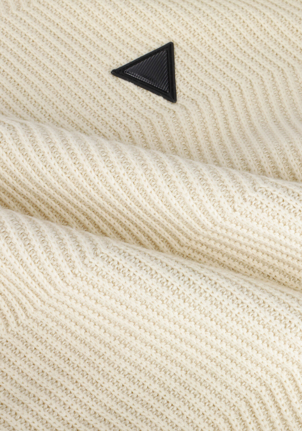 Gebroken wit PUREWHITE Trui JAQUARD MOCKNECK WITH TRIANGLE BADGE ON CHEST - large