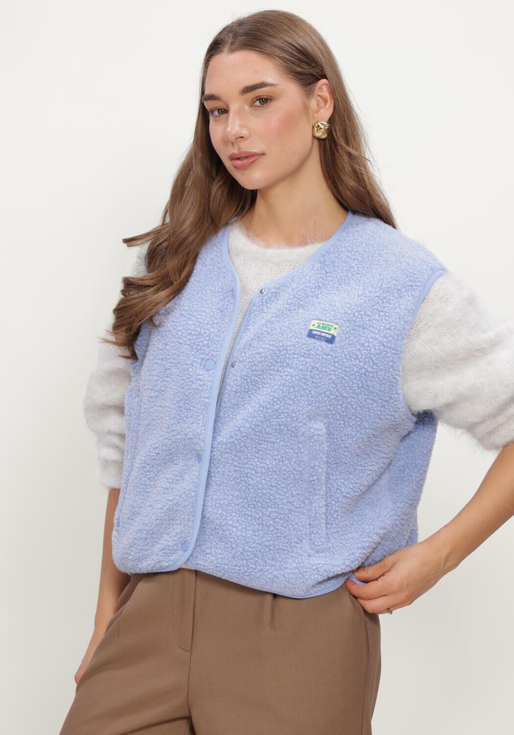 Blauwe AMERICAN VINTAGE Gilet HOKTOWN - large
