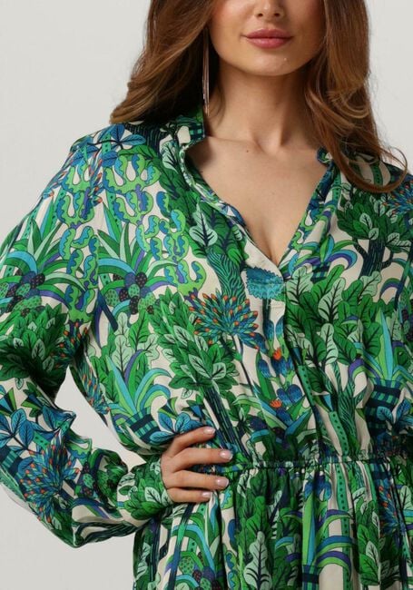 Groene EST'SEVEN Mini jurk EST’JOURNEE DRESS BAMBU - large