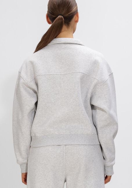 Lichtgrijze THE LOLA CLUB Trui JAYLA HALF ZIP SWEATER - large