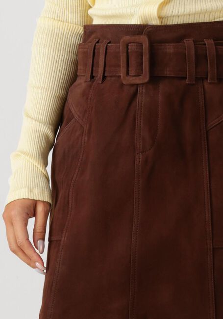 Bruine ROUGE EDIT Minirok ROUERNA HW SHORT SUEDE SKIRT - large