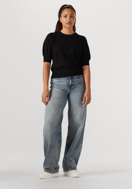 Zwarte MINUS Top LIVA KNIT TEE - large