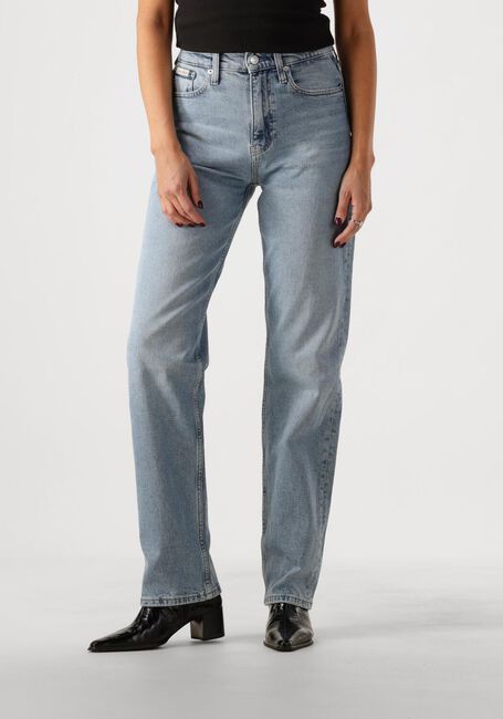 Lichtblauwe CALVIN KLEIN Straight leg jeans HIGH RISE STRAIGHT - large