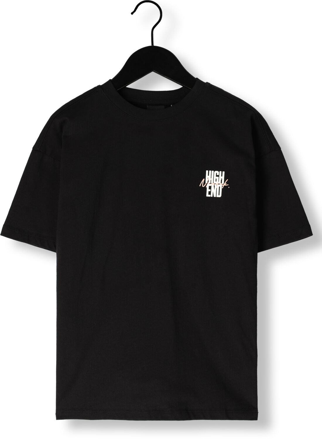 NIK&NIK T-shirt Tag met backprint zwart Jongens Katoen Ronde hals Backprint 164