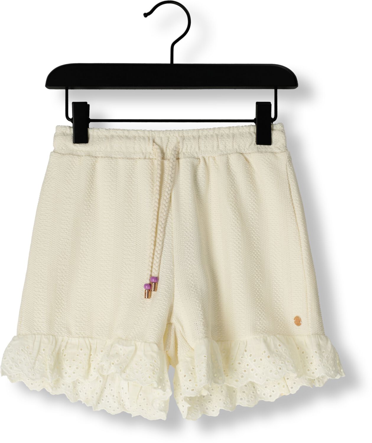 NONO Meisjes Broeken Sara Structured Short Creme