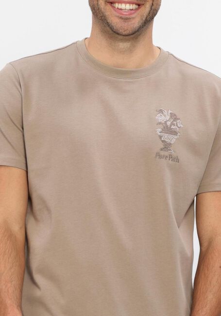 Beige PURE PATH T-shirt EMBROIDERED VASE T-SHIRT - large