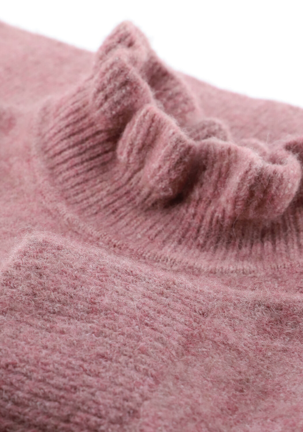 Roze SCOTCH & SODA Trui RUFFLED HIGH-NECK RECYCLED POL - large