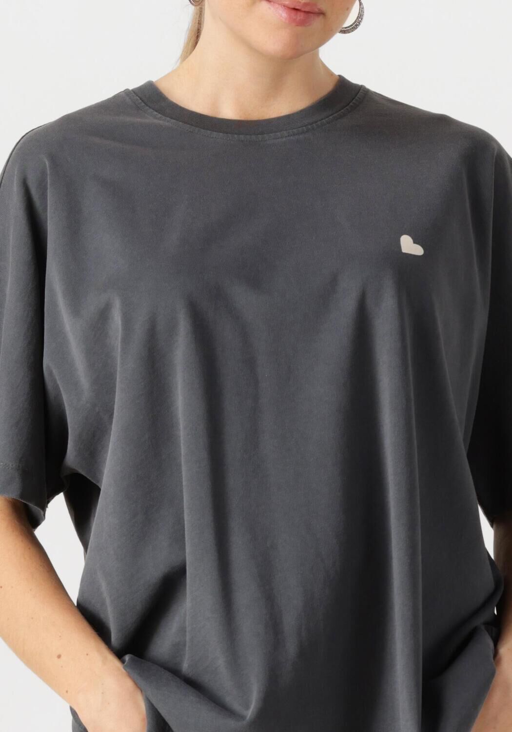 CATWALK JUNKIE Dames Tops & T-shirts Oversized Graphic Tshirt Donkergrijs